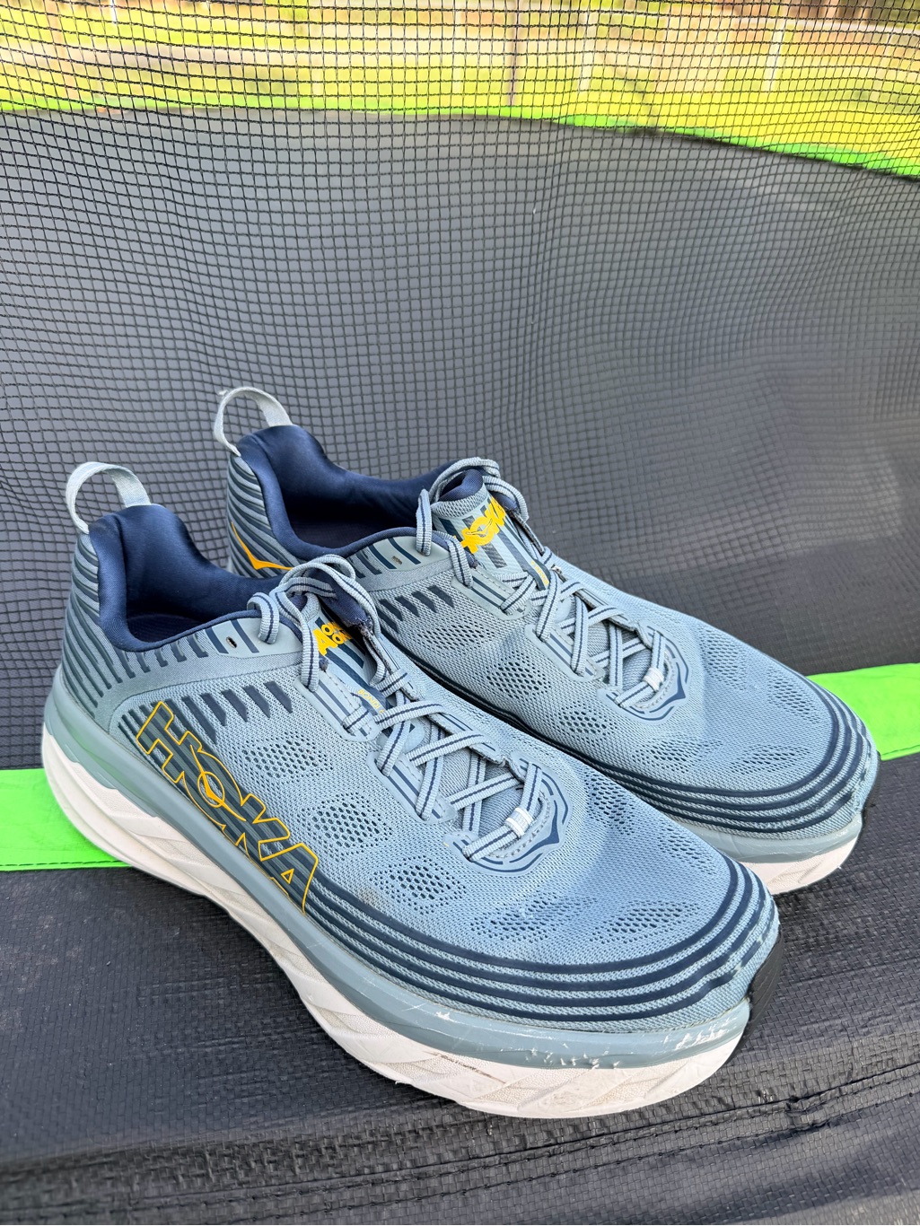 Hoka One One Mens Bondi 6 1019269 Lmcb Blue Running Shoes Men's Size 14